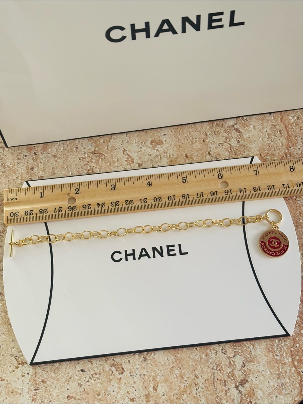 Gold Bracelet with Authentic Hardware & Chanel Box - Picture 4 of 4